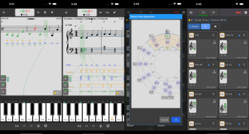 MusicKeyRoll piano roll screenshot