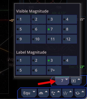 Magnitude menus
